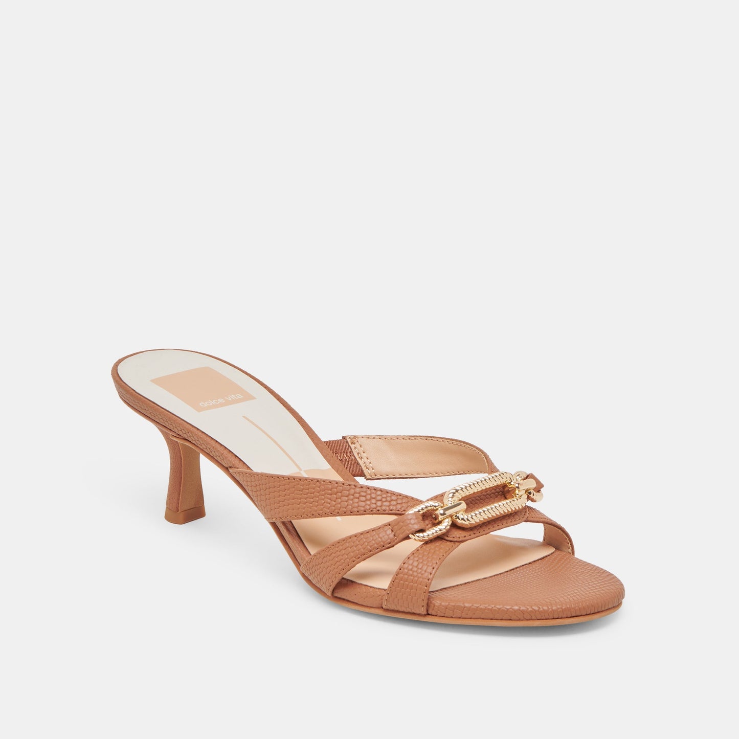 LERAH HEELS SADDLE EMBOSSED LEATHER Dolce Vita