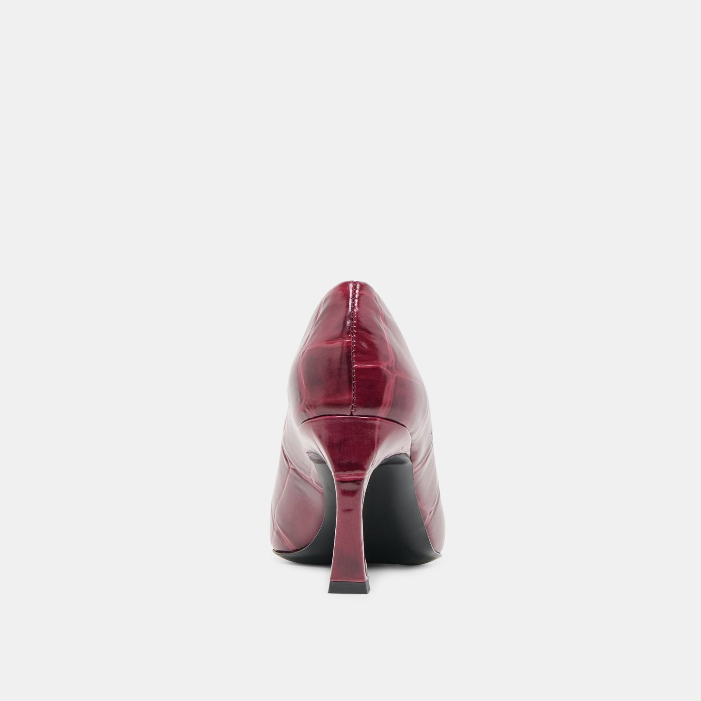 Midge Burgundy Croco Embossed Leather Heels Dolce Vita