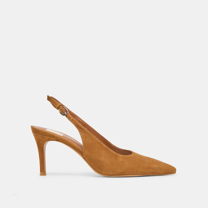 Elasi Brown Nubuck Heels Dolce Vita