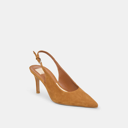 Elasi Brown Nubuck Heels Dolce Vita