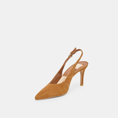 Elasi Brown Nubuck Heels Dolce Vita