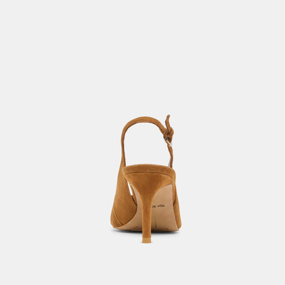 Elasi Brown Nubuck Heels Dolce Vita