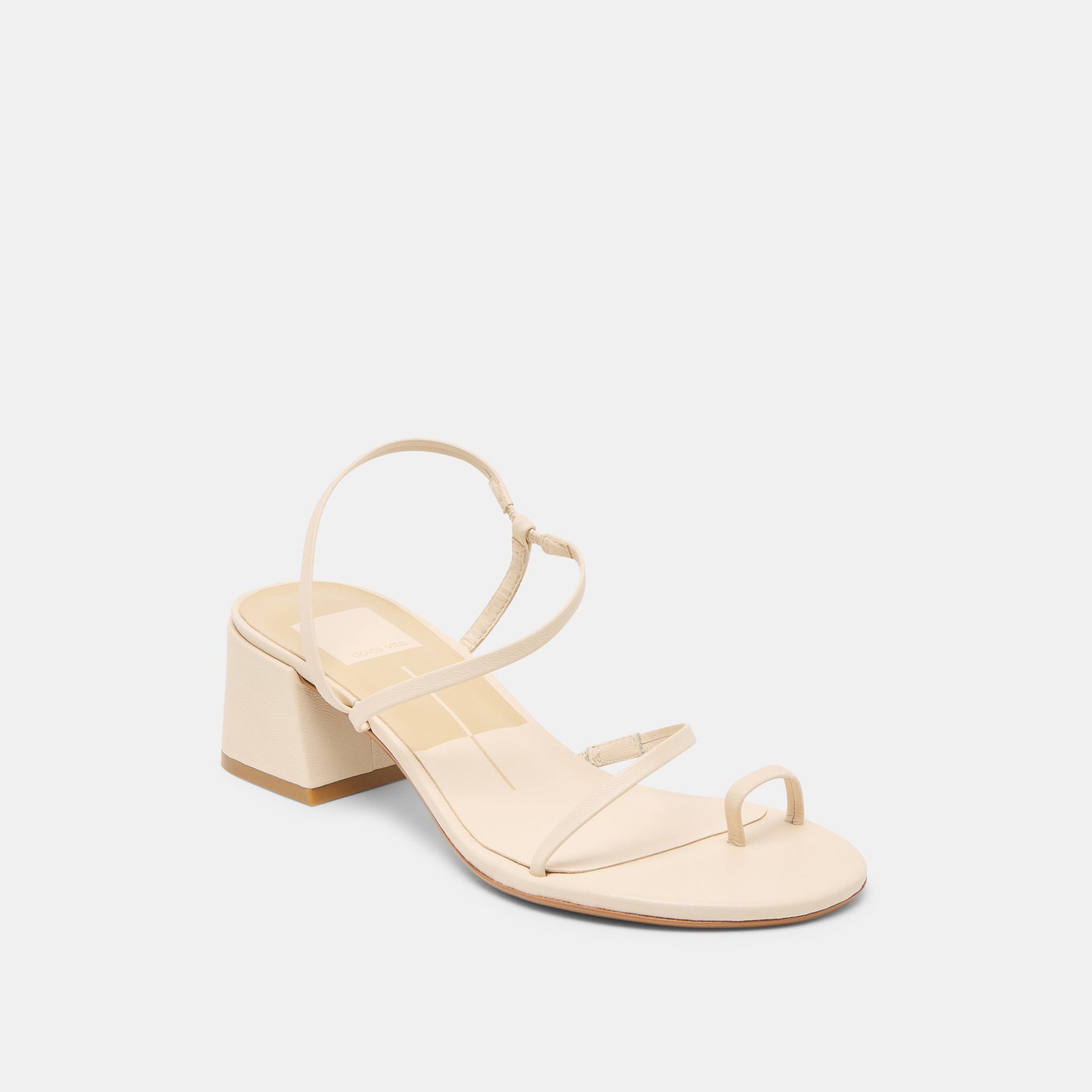 Trini Creme Leather Heels Dolce Vita