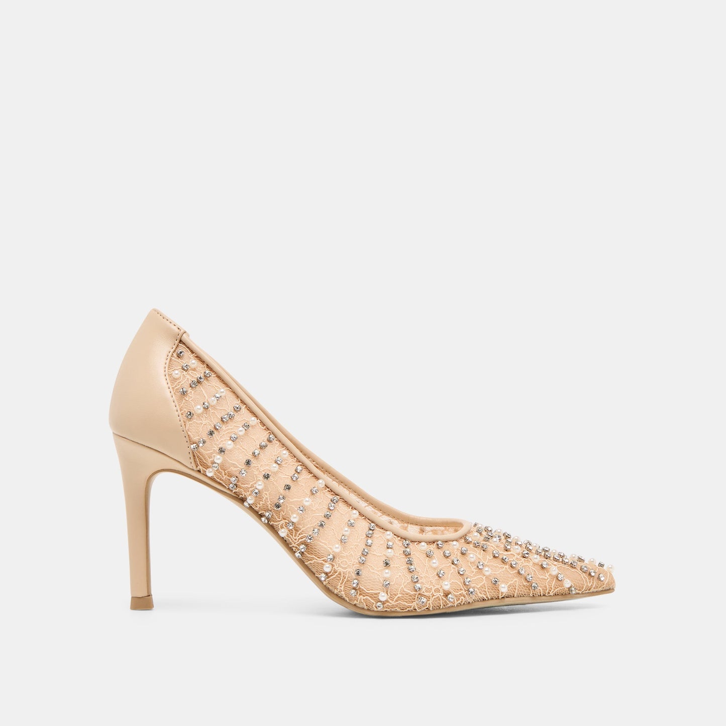 Kashe Pearl Blush Lace Mesh Heels Dolce Vita