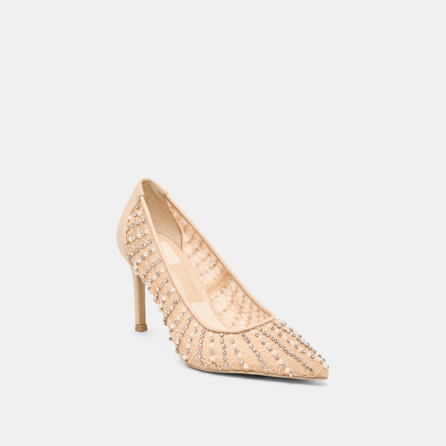 Kashe Pearl Blush Lace Mesh Heels Dolce Vita