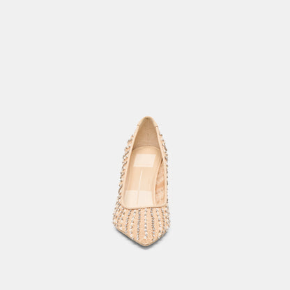 Kashe Pearl Blush Lace Mesh Heels Dolce Vita