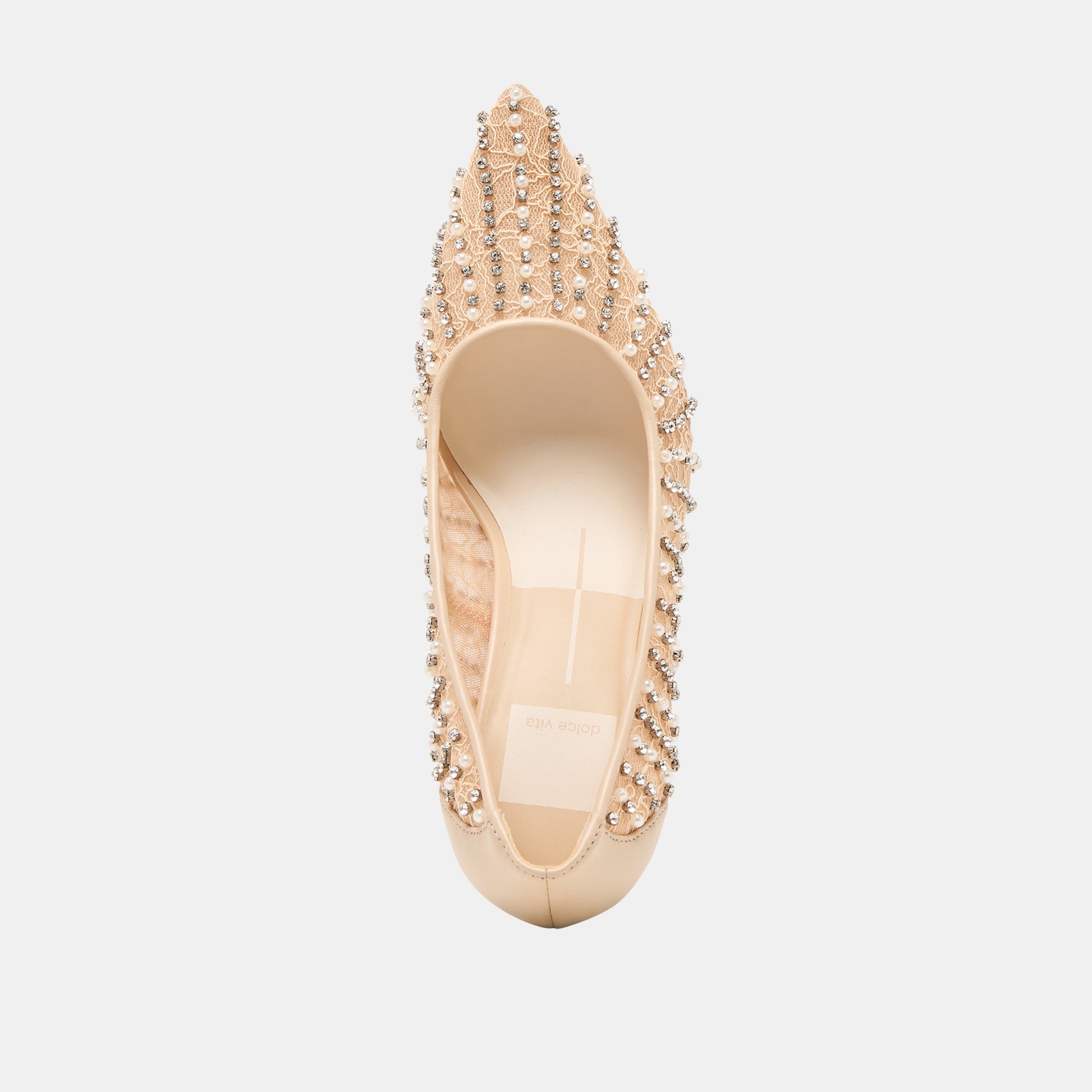 Kashe Pearl Blush Lace Mesh Heels Dolce Vita