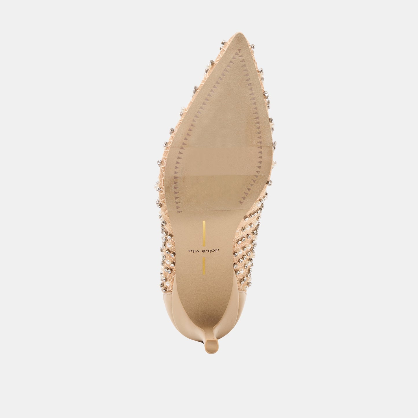 Kashe Pearl Blush Lace Mesh Heels Dolce Vita