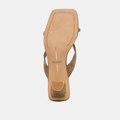 Brevel Olive Suede Heels Dolce Vita