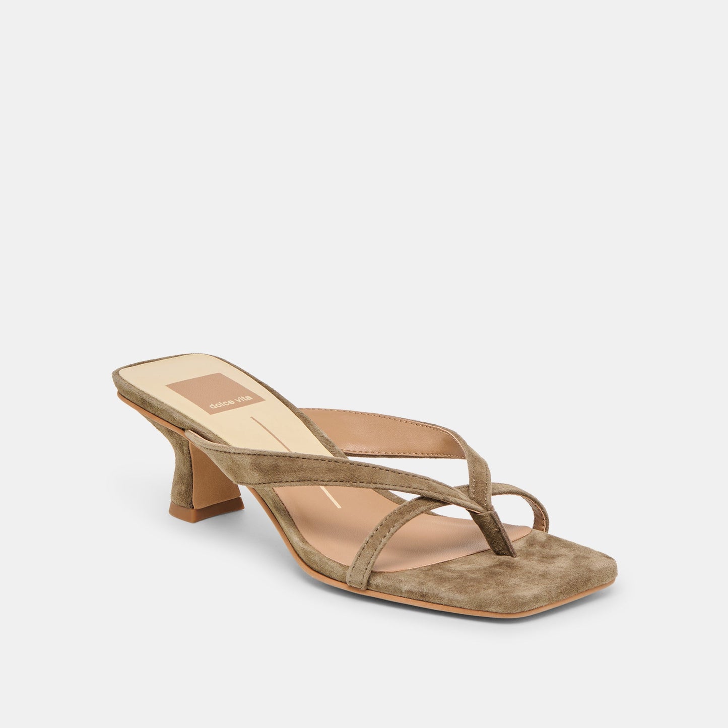 Brevel Olive Suede Heels Dolce Vita