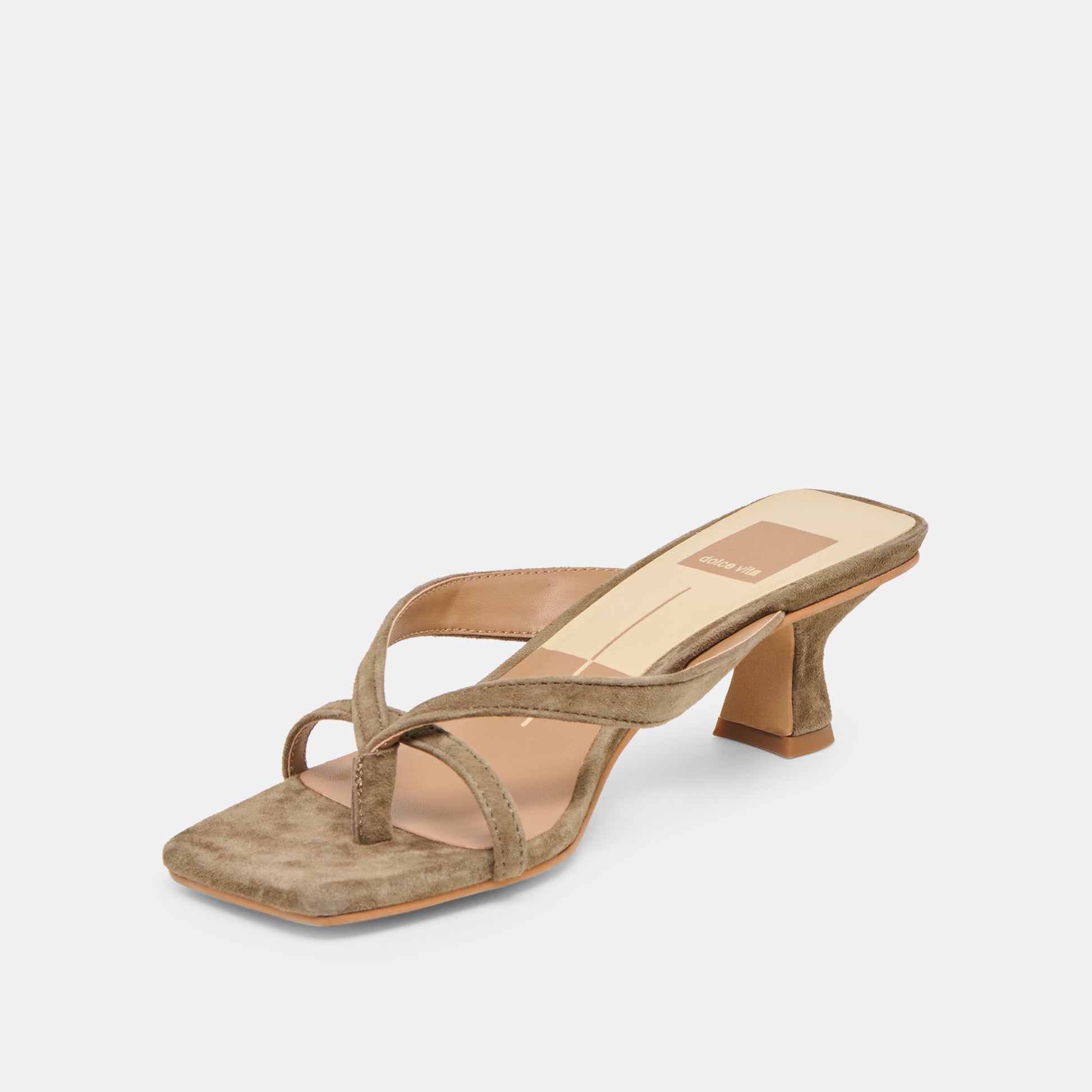 Brevel Olive Suede Heels Dolce Vita