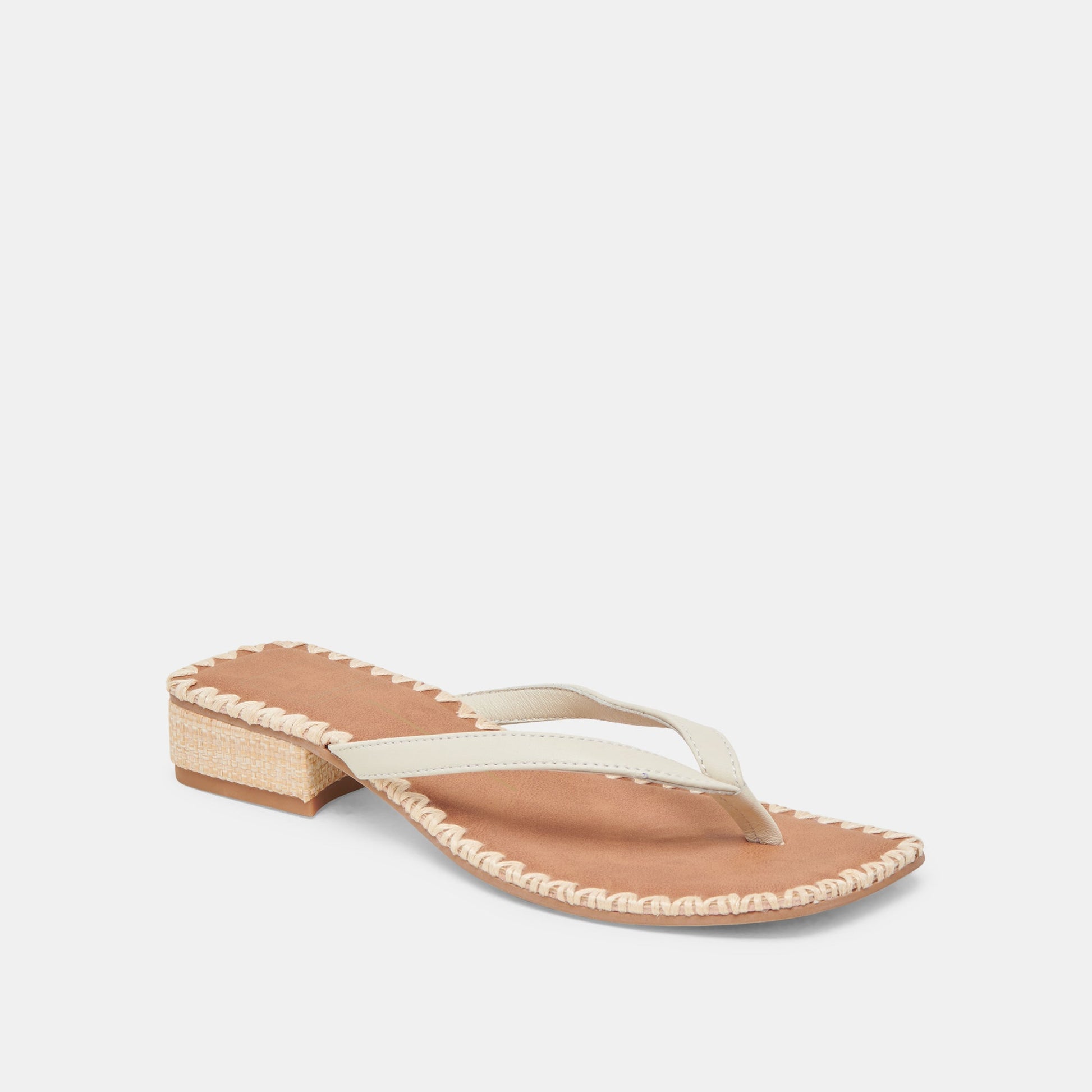 BARTY SANDALS WHITE LEATHER Dolce Vita