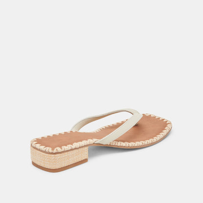 BARTY SANDALS WHITE LEATHER Dolce Vita