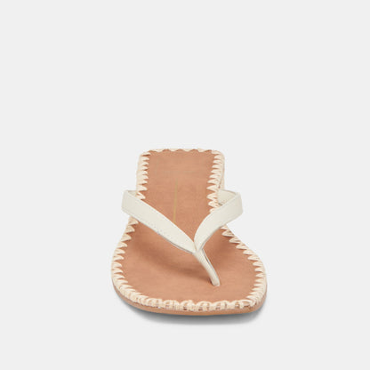 BARTY SANDALS WHITE LEATHER Dolce Vita