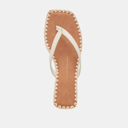 BARTY SANDALS WHITE LEATHER Dolce Vita