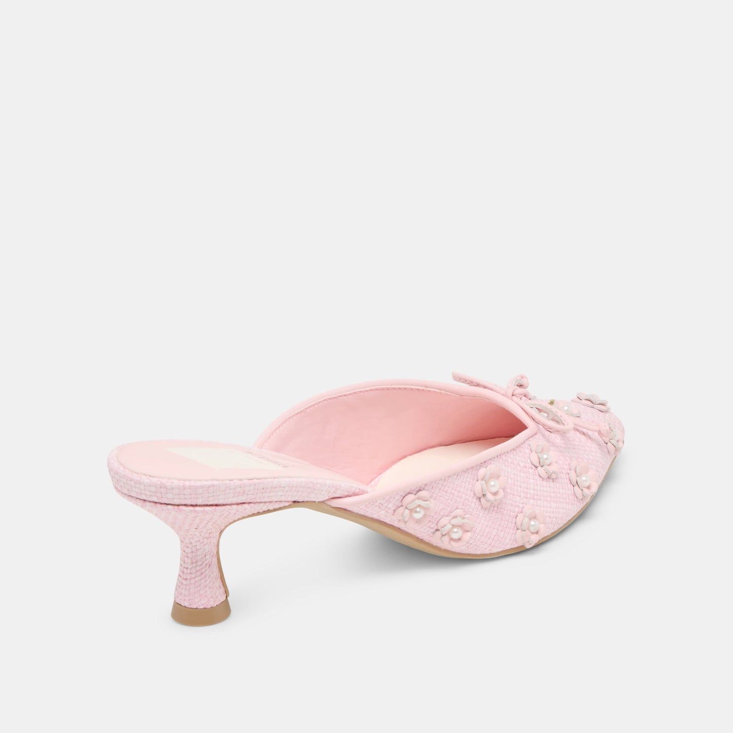Camilo X Byrdie Golf Pink Raffia Wide Heels Dolce Vita