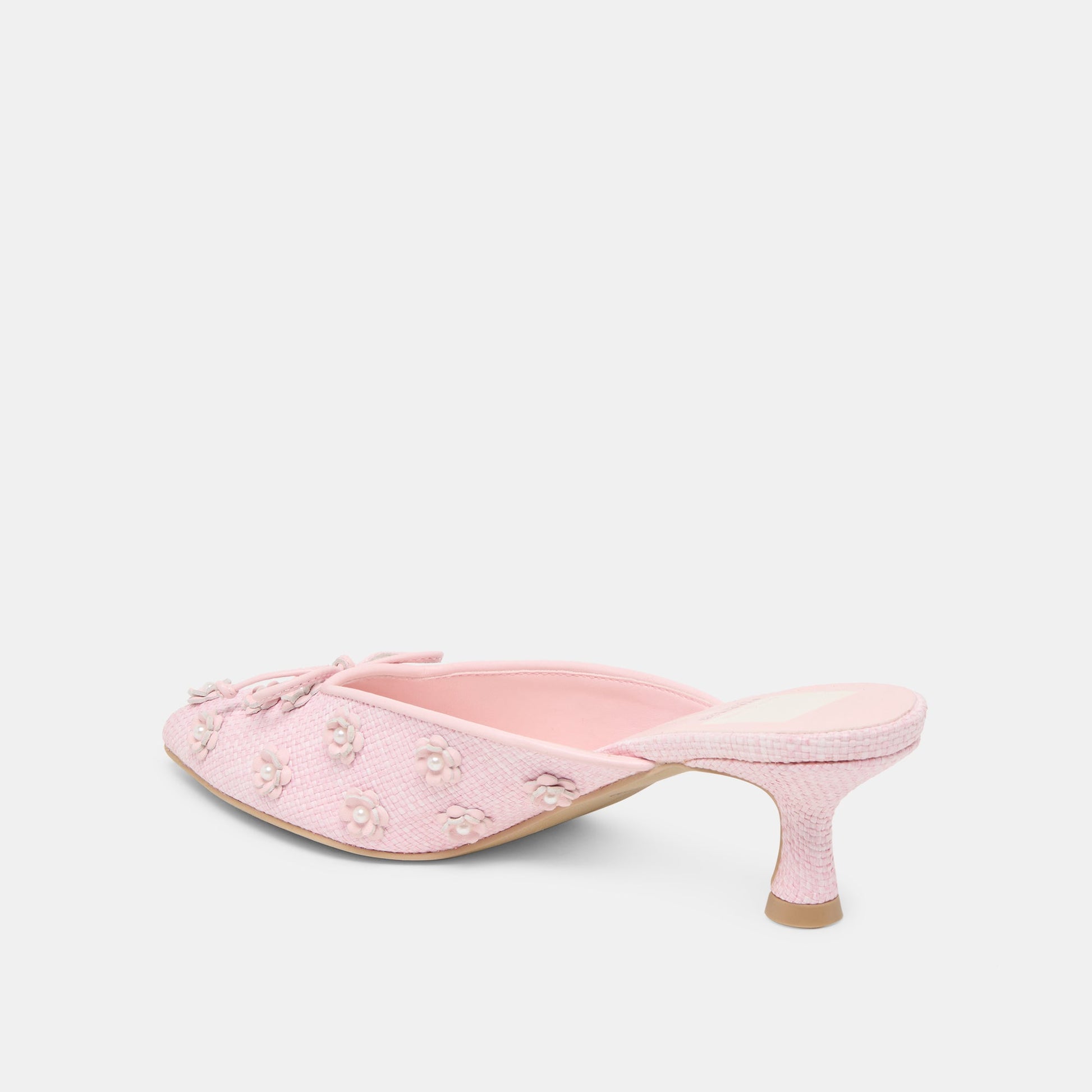 Camilo X Byrdie Golf Pink Raffia Wide Heels Dolce Vita