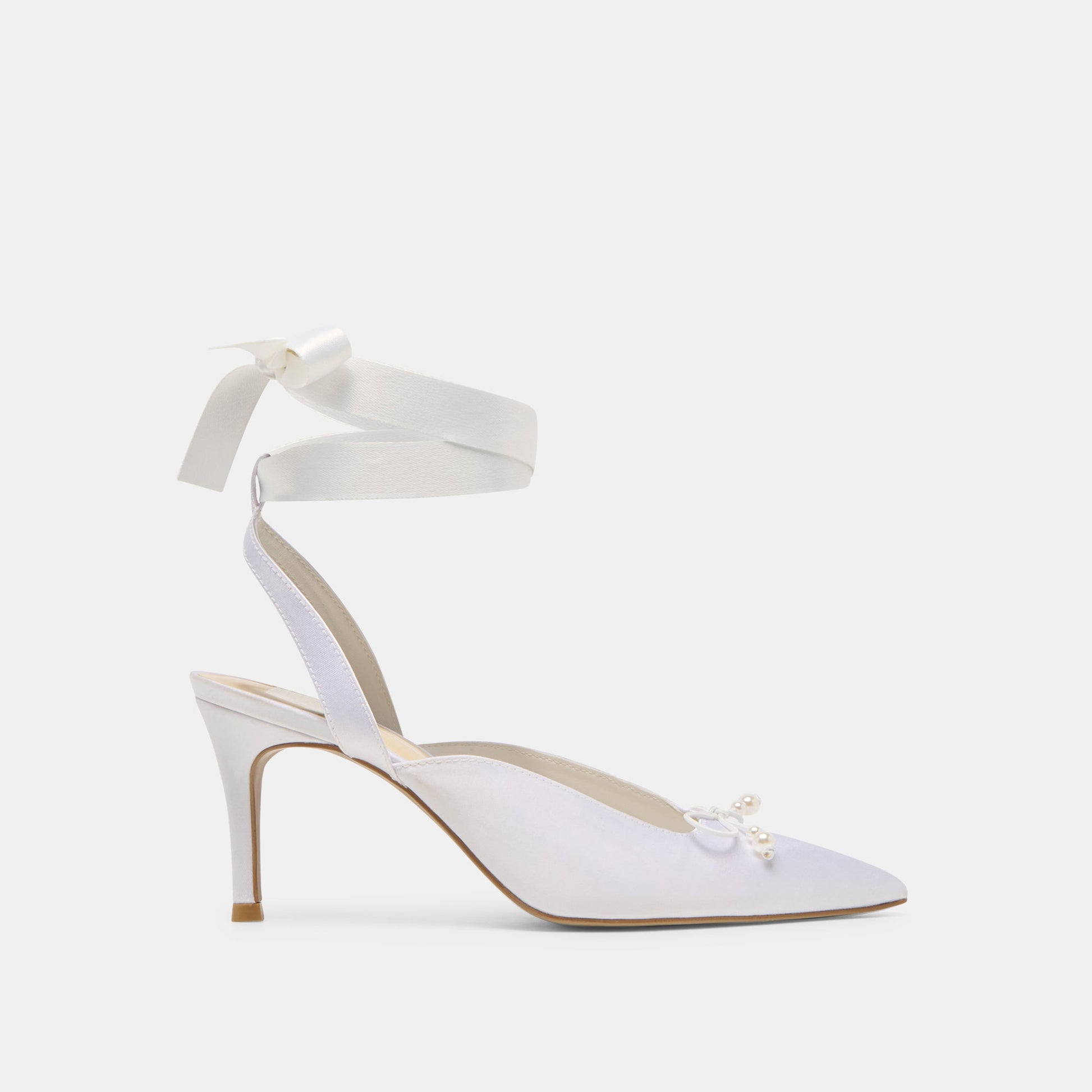 Efora True White Satin Heels Dolce Vita