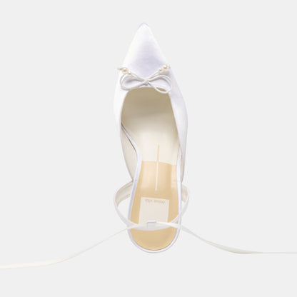 Efora True White Satin Heels Dolce Vita