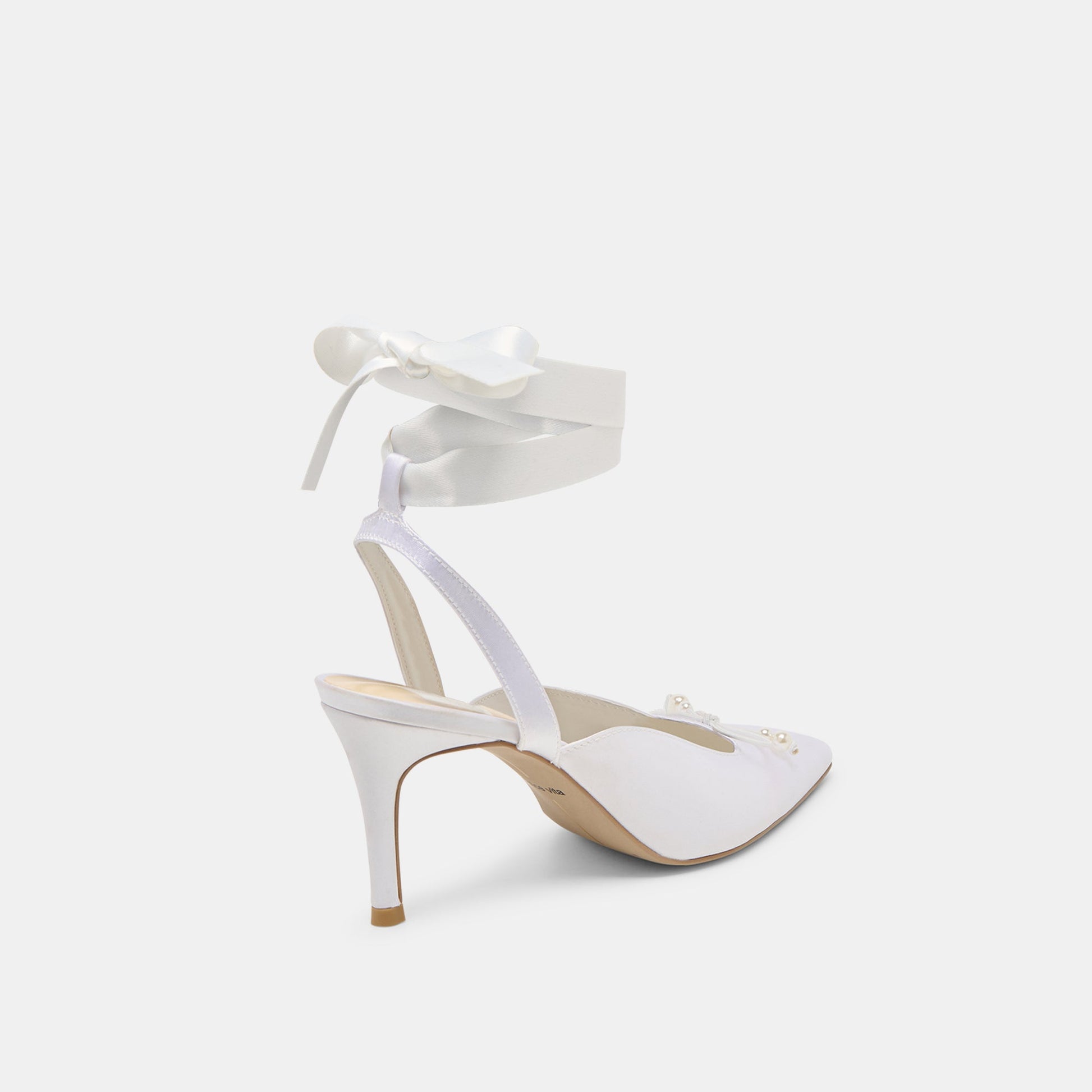 Efora True White Satin Heels Dolce Vita