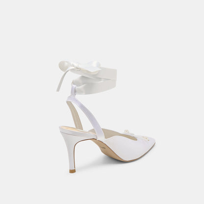 Efora True White Satin Heels Dolce Vita