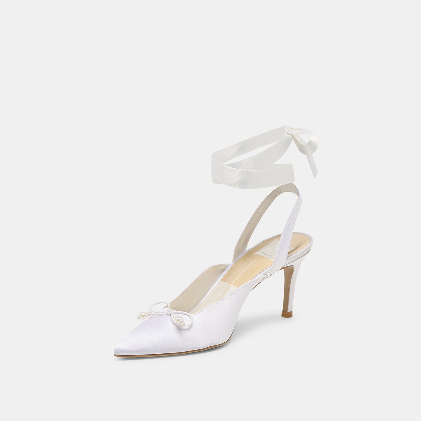 Efora True White Satin Heels Dolce Vita