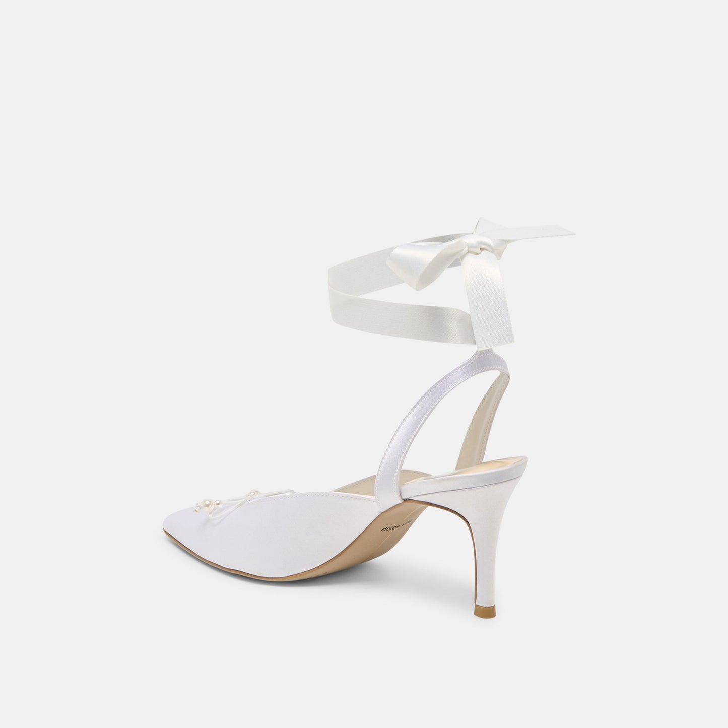 Efora True White Satin Heels Dolce Vita
