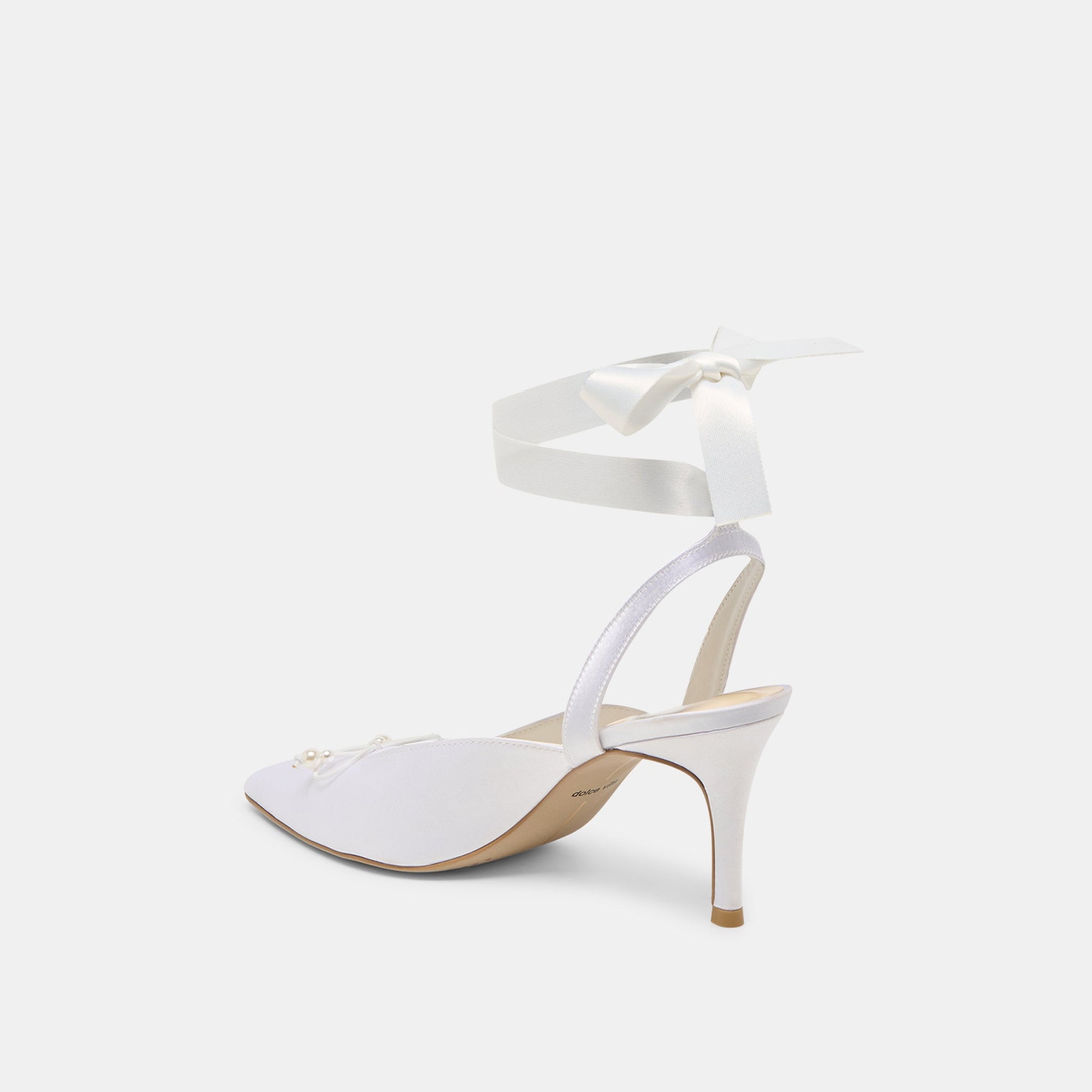 Efora True White Satin Heels Dolce Vita