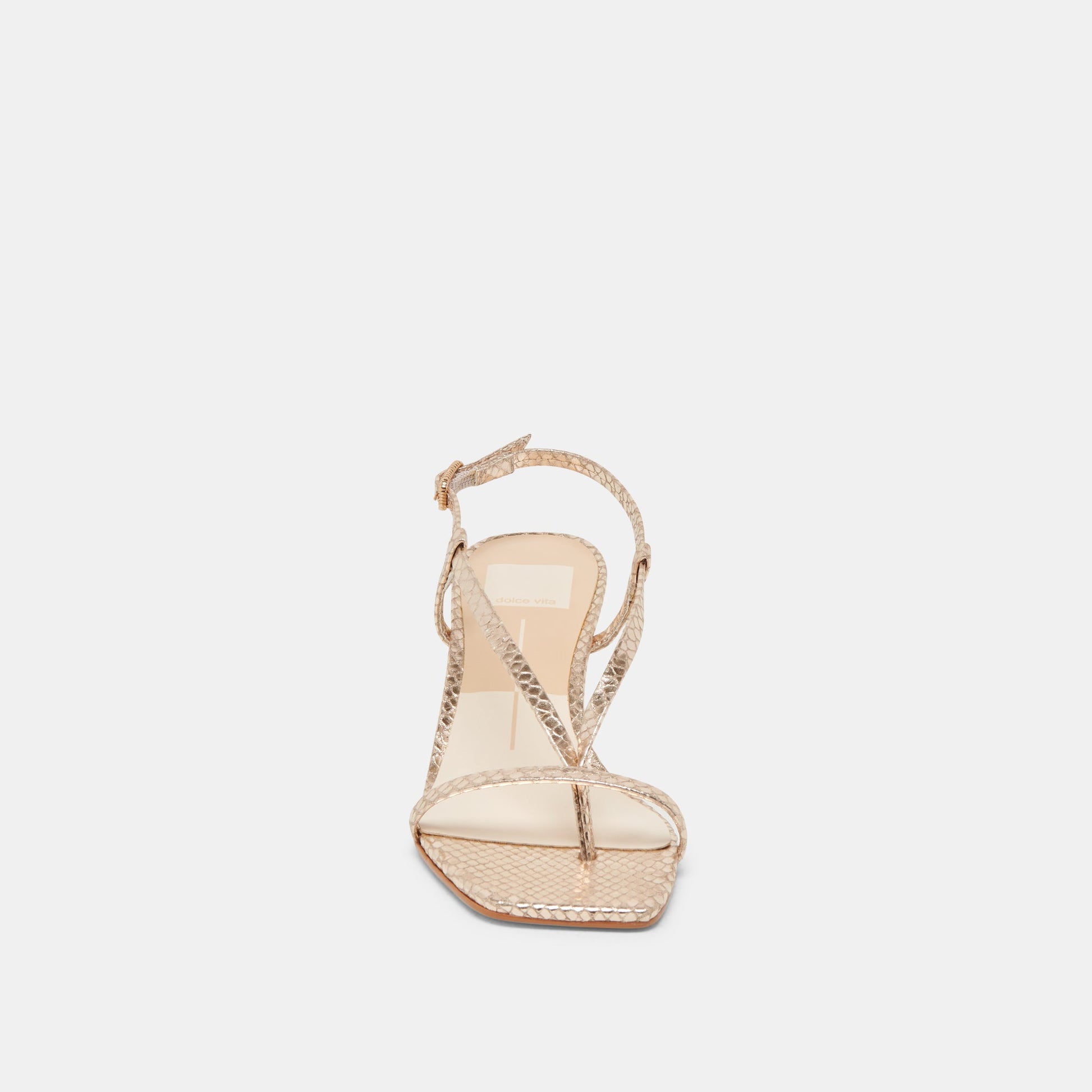 LAURY HEELS CHAMPAGNE EMBOSSED LEATHER Dolce Vita