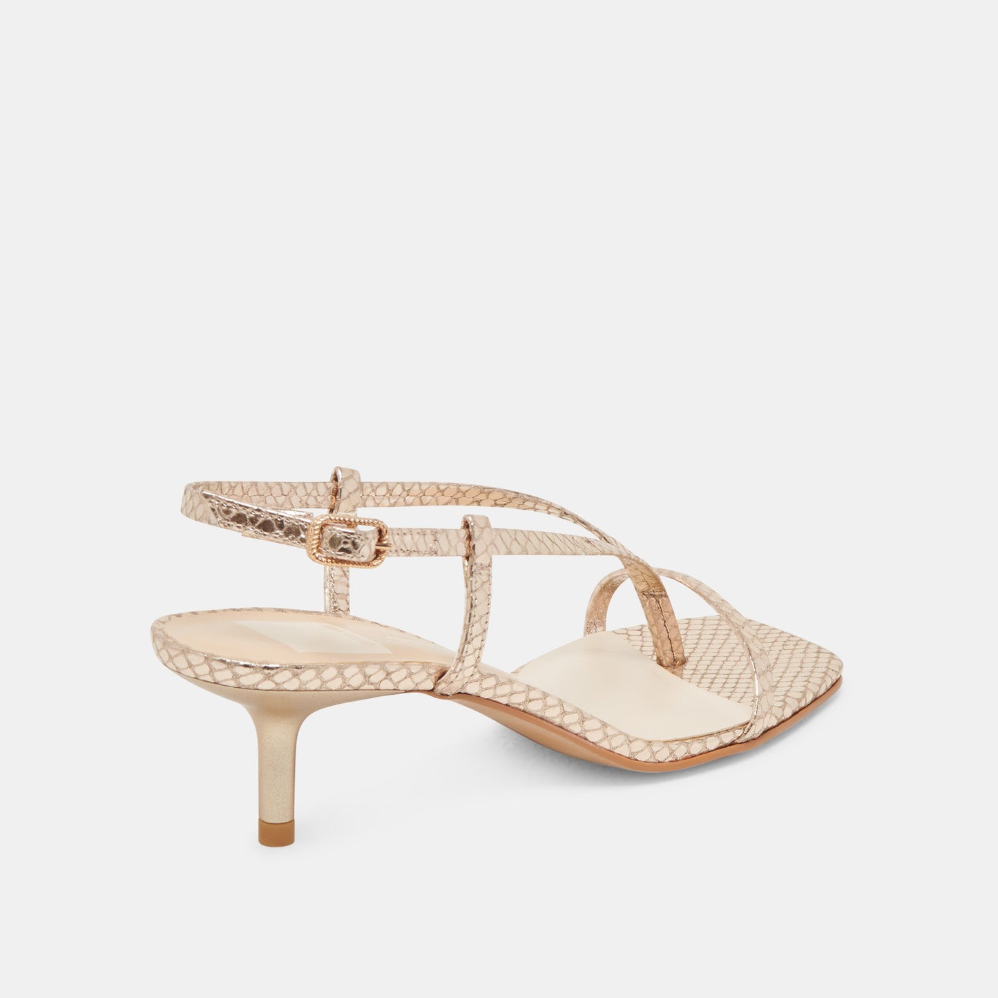 LAURY HEELS CHAMPAGNE EMBOSSED LEATHER Dolce Vita