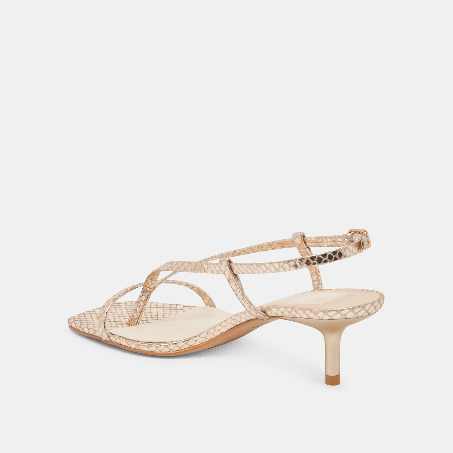 LAURY HEELS CHAMPAGNE EMBOSSED LEATHER Dolce Vita