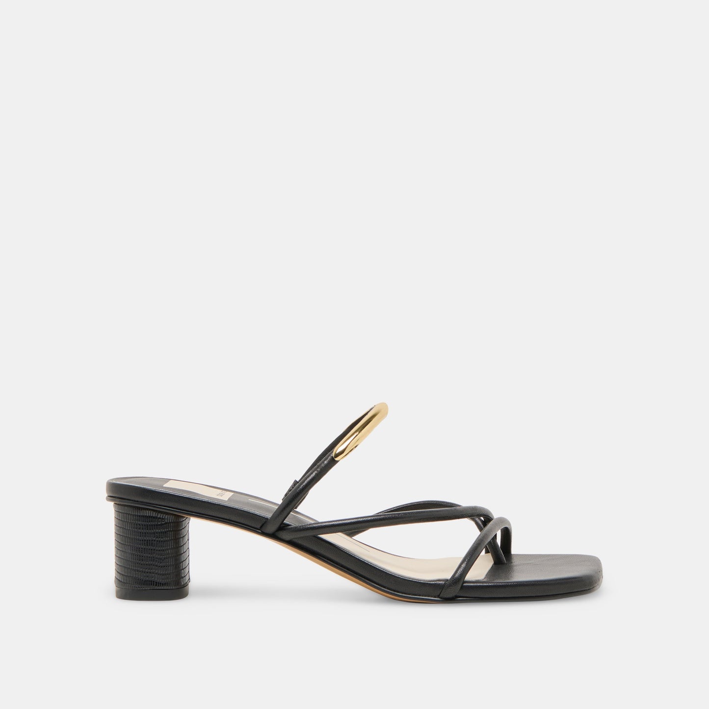 NAIRA HEELS BLACK LEATHER Dolce Vita