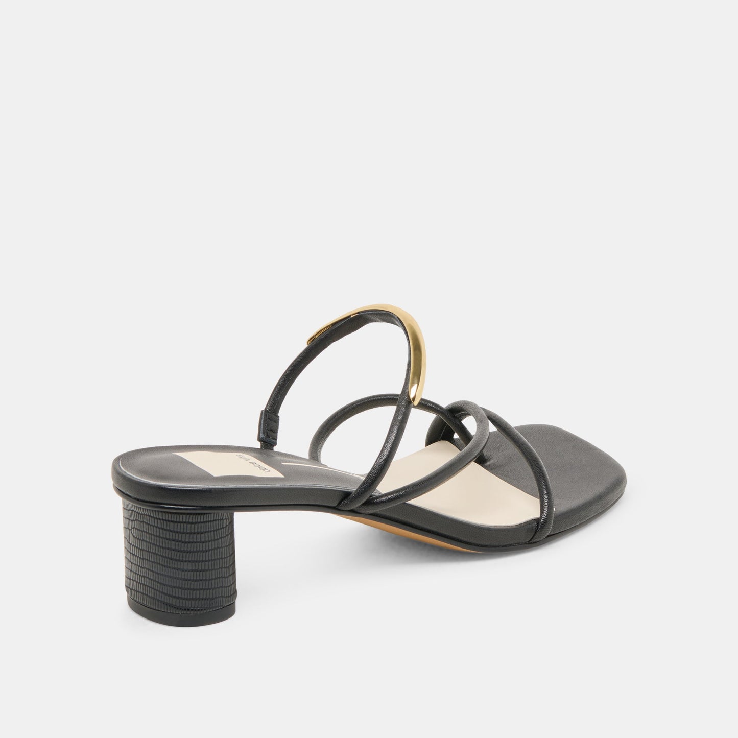 NAIRA HEELS BLACK LEATHER Dolce Vita