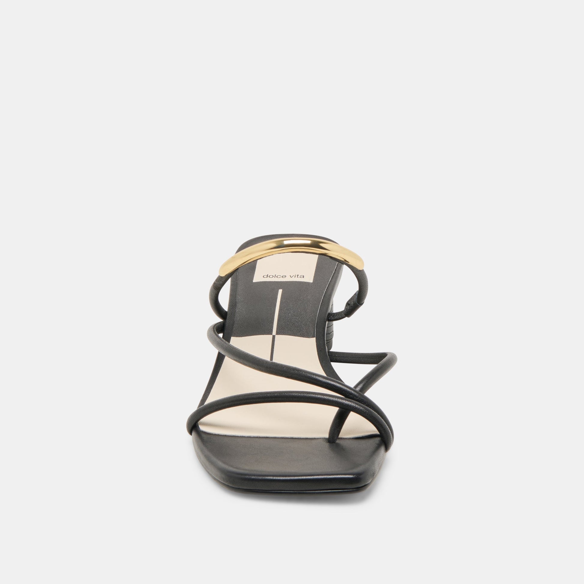 NAIRA HEELS BLACK LEATHER Dolce Vita