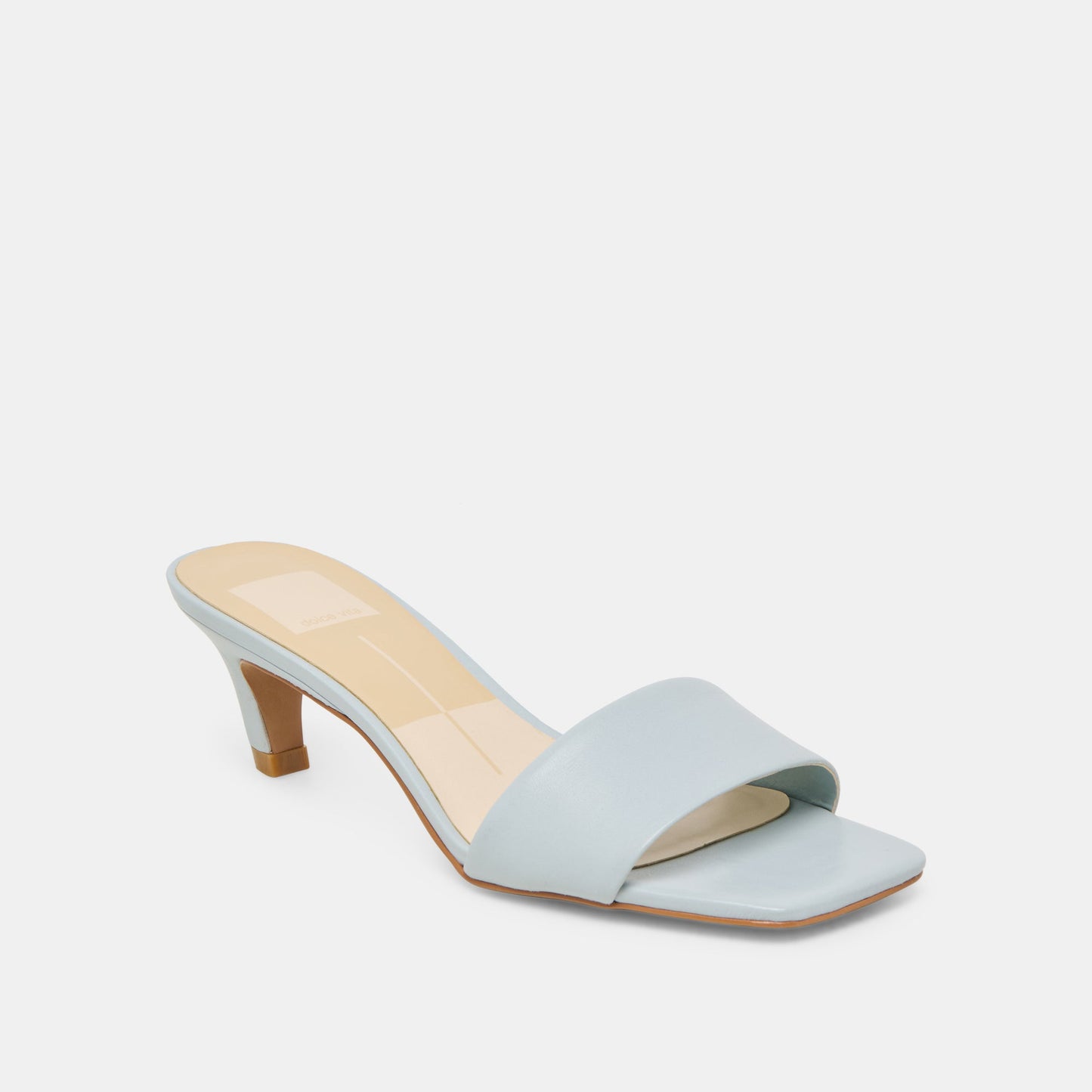 Rexa Ice Blue Leather Heels Dolce Vita