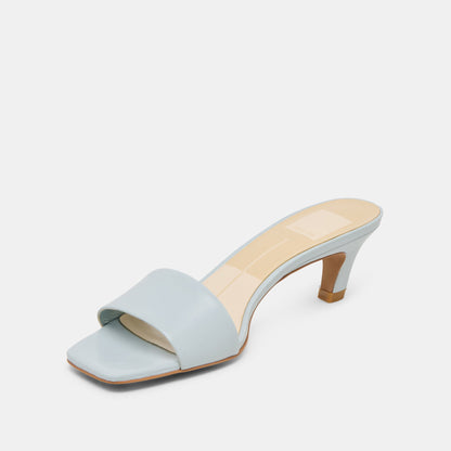 Rexa Ice Blue Leather Heels Dolce Vita