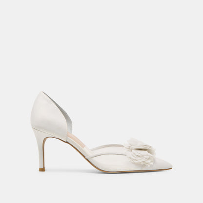 Evelin White Mesh Heels Dolce Vita