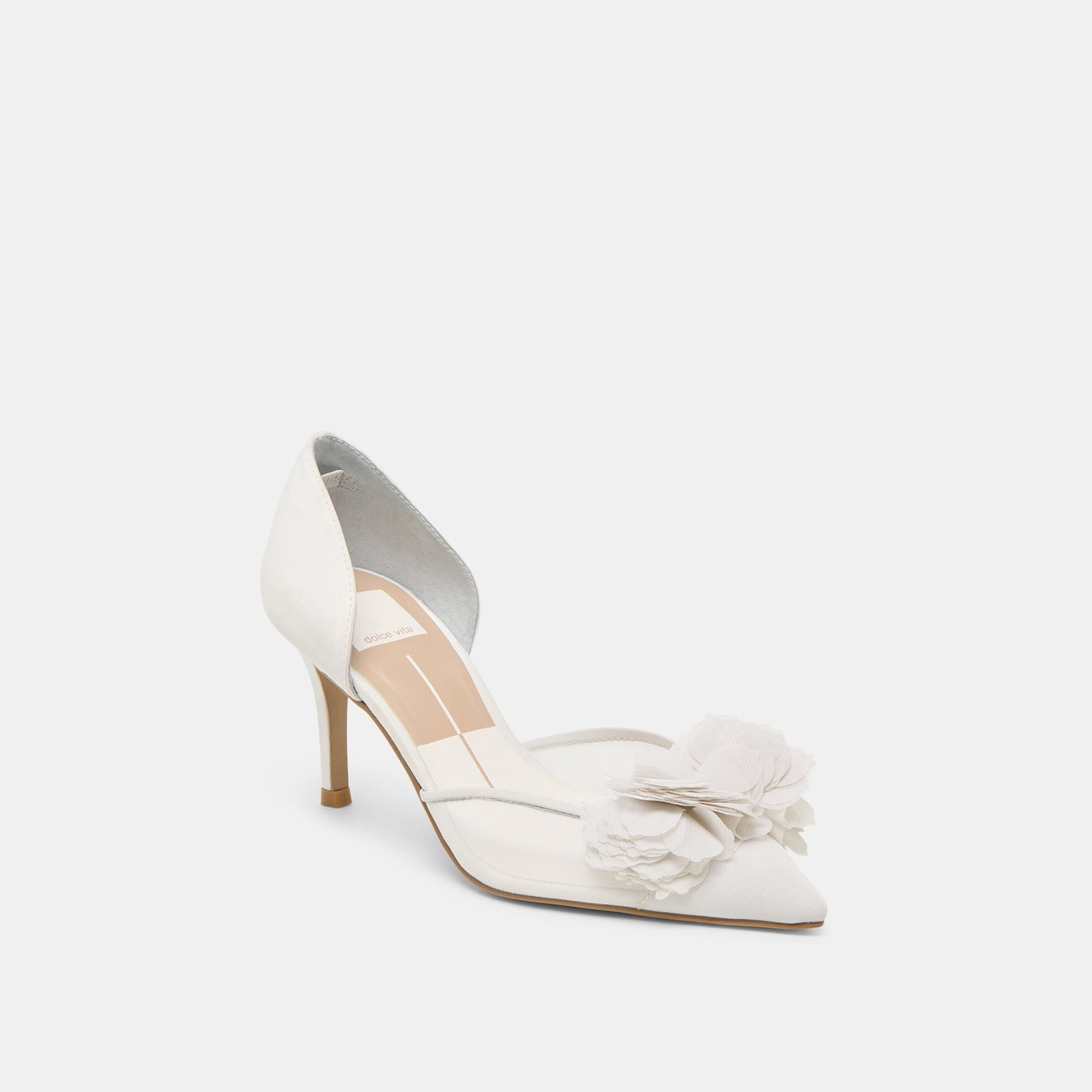 Evelin White Mesh Heels Dolce Vita