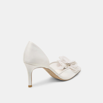 Evelin White Mesh Heels Dolce Vita