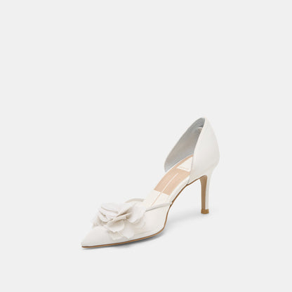 Evelin White Mesh Heels Dolce Vita