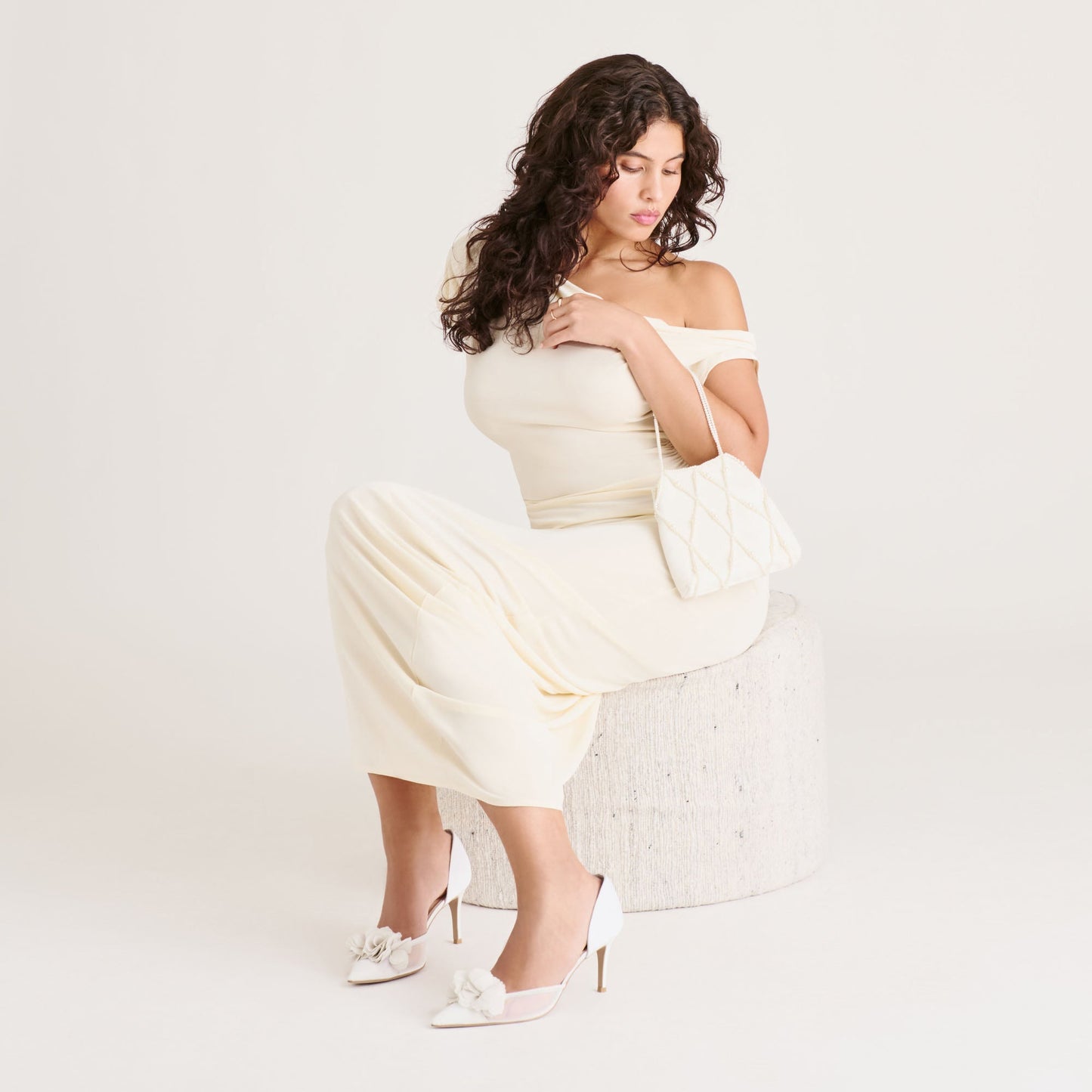 Evelin White Mesh Heels Dolce Vita