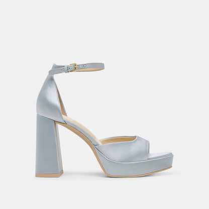 PANDRO HEELS LIGHT BLUE SATIN Dolce Vita