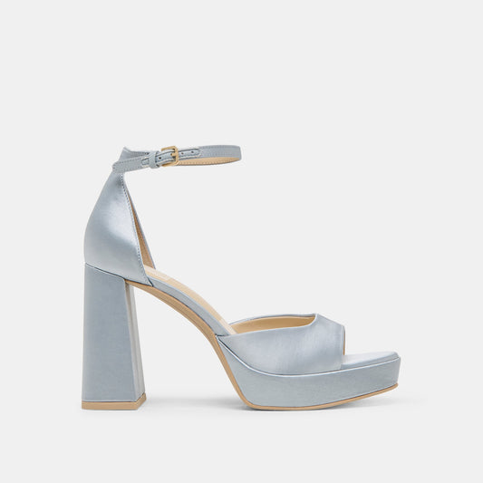 PANDRO HEELS LIGHT BLUE SATIN Dolce Vita
