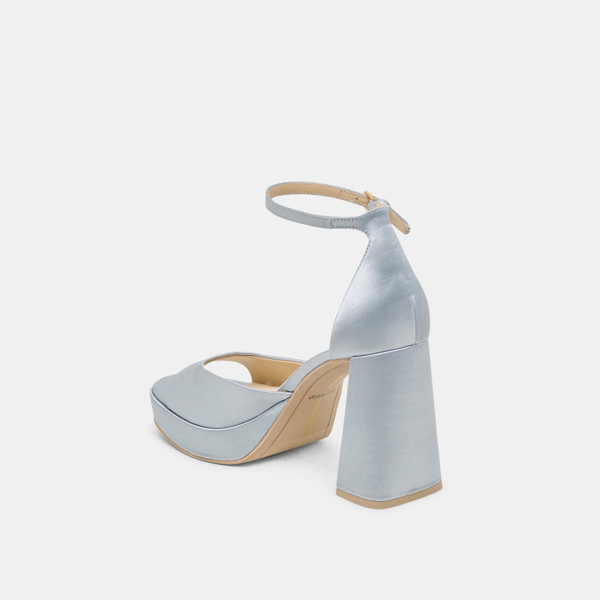 PANDRO HEELS LIGHT BLUE SATIN Dolce Vita