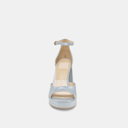 PANDRO HEELS LIGHT BLUE SATIN Dolce Vita