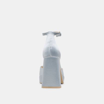 PANDRO HEELS LIGHT BLUE SATIN Dolce Vita