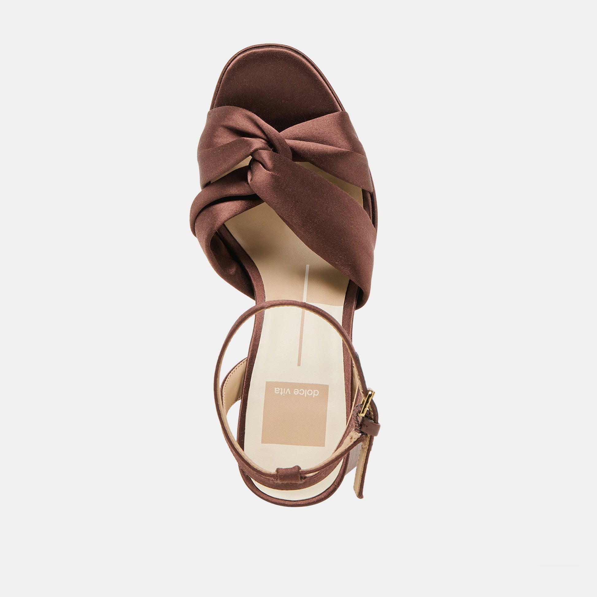 PARLO HEELS MID BROWN SATIN Dolce Vita