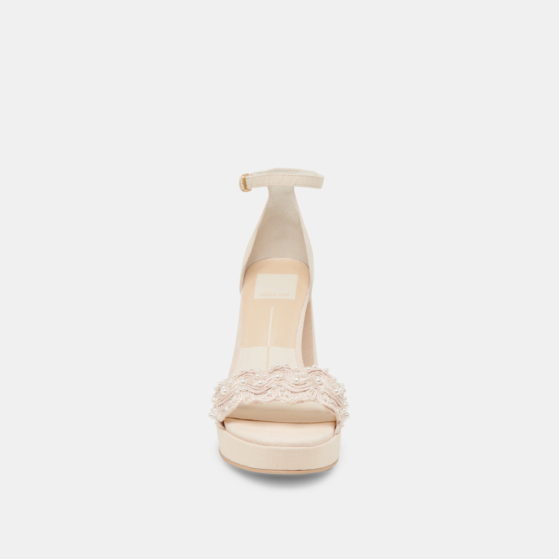 PELTIN PEARL HEELS VANILLA WOVEN RAFFIA Dolce Vita