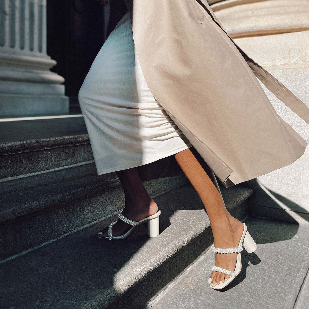NOEL Heels Vanilla Pearls Dolce Vita