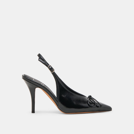 GEENA HEELS BLACK LEATHER Dolce Vita